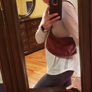 Liz Claiborne Red Leather Handbag